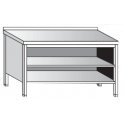 Pracovný nerezový stôl oplechovaný 2x polica (pult), rozmer (šxhx): 900 x 600 x 900 mm