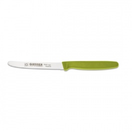 Nôž univerzálny vrúbkovaný, dĺžka 11 cm, farba zelená