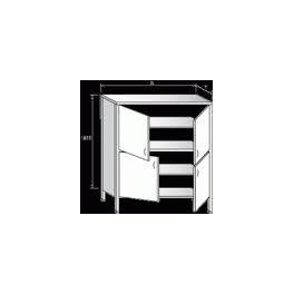 Dvojitá skriňa zaplechovaná krídlové dvere, rozmer (š xhxv): 600 x 400 x 1800 mm