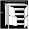 Dvojitá skriňa zaplechovaná krídlové dvere, rozmer (š xhxv): 800 x 400 x 1800 mm