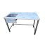 Stôl umývací s drezom a pr. plochou bez police, rozmer (šxhxv): 1600 x 600 x 900 mm, rozmer drezu (šxhxv): 400 x 400 x 250 mm