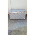 Pracovný nerezový stôl oplechovaný s dvierkami a policami, rozmer (šxhxv): 1000 x 600 x 900 mm